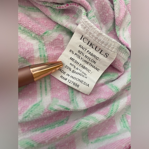 Icikuls ICIKULS Pink & Green Long Sleeve Sun Shirt Top size Small - Picture 12 of 13